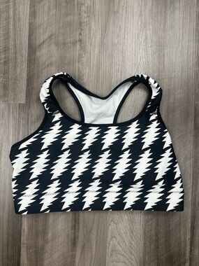 Section 119 Grateful Dead Black and White Bolt Sports Bra (NWOT) - Medium